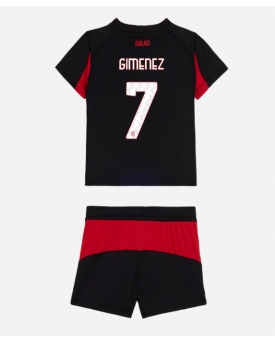 Billige Fotballdrakt AC Milan Santiago Gimenez #7 Replika Hjemmedraktsett Barn 2025-26 Kortermet (med bukser)